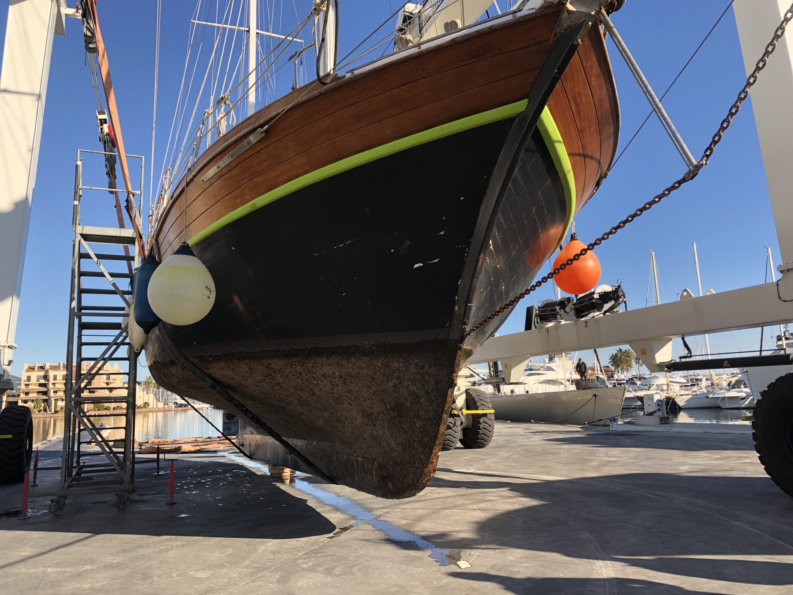 An old boat for a beautiful project of maritime freight transport under sail